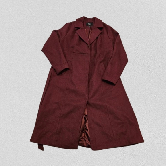 Torrid Size 0 Wool Blend Zinfandel Trench Coat - Picture 4 of 10